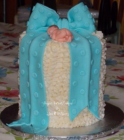 Ruffle Baby Shower - Cake by Sugar Sweet Cakes