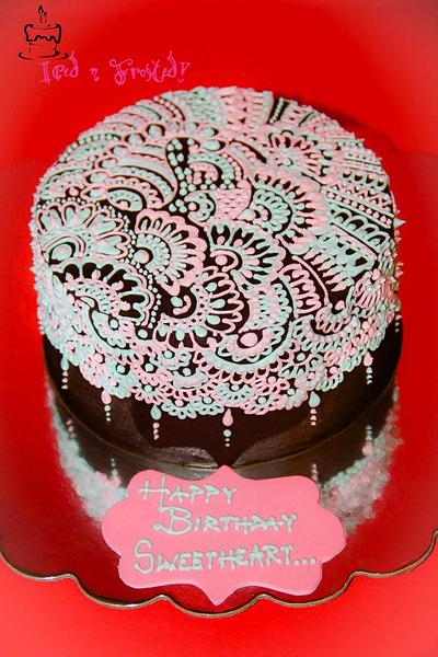 Henna cake!! - Cake by Iced n Frosted!