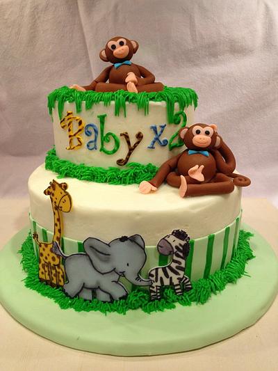 Safari Monkey Cake - Cake by Nocakes77