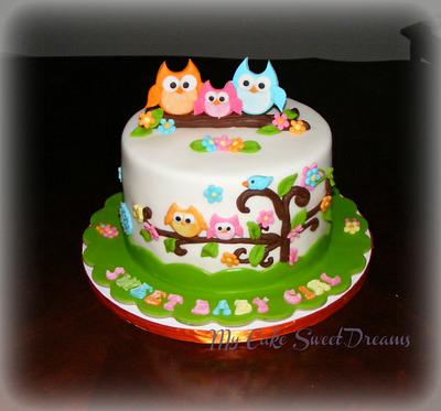 Happi Tree Baby Shower Cake & Cupcakes - Cake by My Cake Sweet Dreams