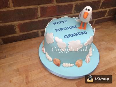 Seagull cake topper birthday cake - Cake by Caggy