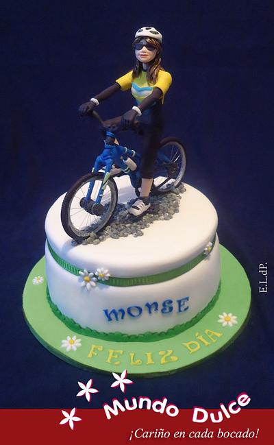 birthday girl and her bike! - Cake by Elizabeth Lanas