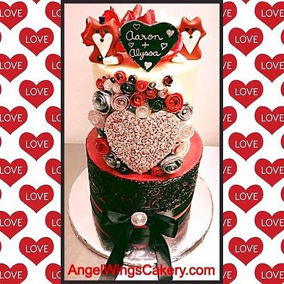 Valentine's Day Wedding - Cake by Cat