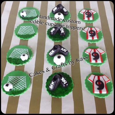 Soccer Cupcake Toppers - Cake by Cakes & Crafts by Kass 