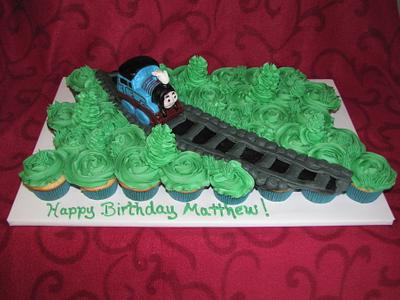 Thomas the train cupcake cake - Cake by Tiffany Palmer