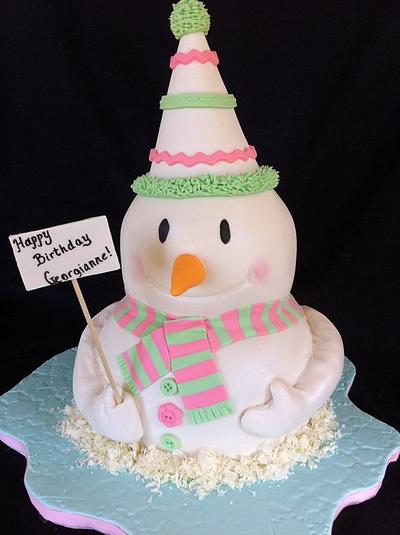 Snowman cake - Cake by memphiscopswife