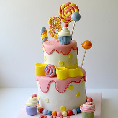 Candy Themed Cake - Cake by Tammy Youngerwood