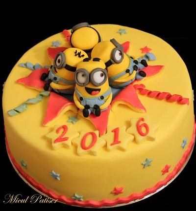 New Year's minion cake 2016 - Cake by Micul Patiser