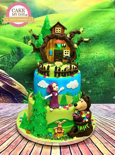 masha and the bear birthday cakes - Cake by ΟLGAA