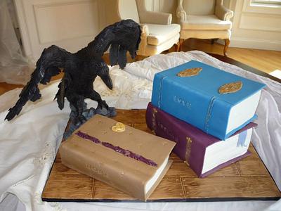 Crow and Books Cake - Cake by The Floury