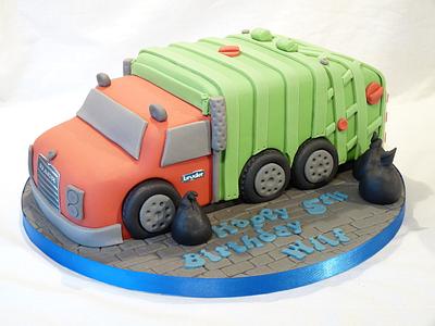 MACK GRANITE REAR LOADING GARBAGE TRUCK - Cake by Grace's Party Cakes