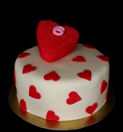 Red heart - Cake by Anka