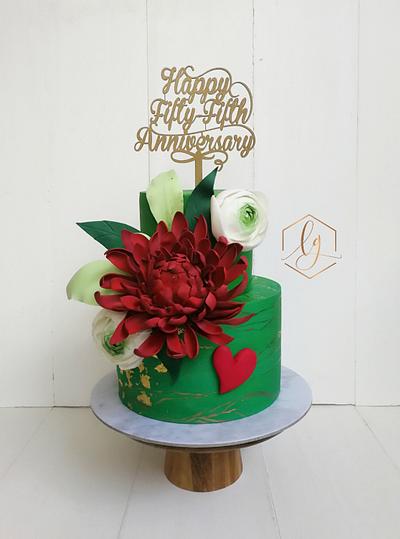 Emerald Anniversary - Cake by Lulu Goh