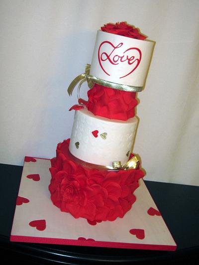 O my Luve is like a red, red rose  - Cake by Olga