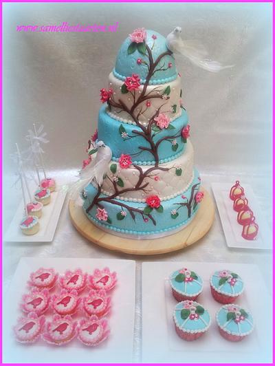 Summer Weddingcake - Cake by Sam & Nel's Taarten