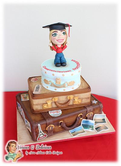 "Sweet travels" cake - Cake by Sara Solimes Party solutions