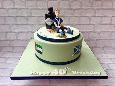 Scottish Rugby Player - Cake by Canoodle Cake Company