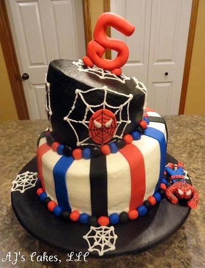 Spiderman Topsy Tuvy Cake - Cake by Amanda Reinsbach