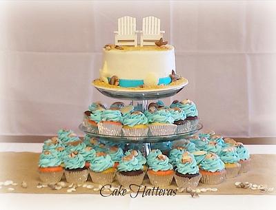 Beach Wedding Cupcakes - Cake by Donna Tokazowski- Cake Hatteras, Martinsburg WV