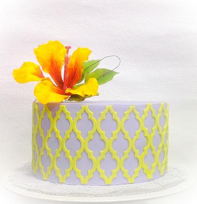 Hibiscus in bloom.. - Cake by Anuja