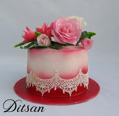 cake with flowers - Cake by Ditsan