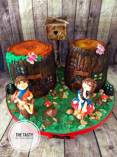 Enchanted pixie fairy garden  - Cake by Andrea 