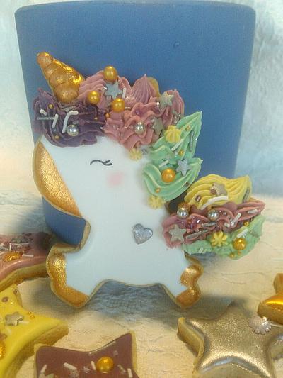 Unicorn cookie - Cake by Mas Galletas