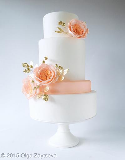 Modern white wedding cake - Cake by Olga Zaytseva 