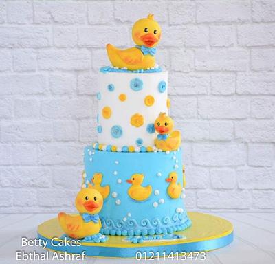 Rubber ducky baby shower cake  - Cake by BettyCakesEbthal 