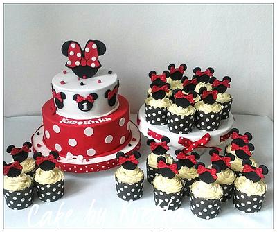 Minnie mouse  for first birthday - Cake by Andrea Kvetka
