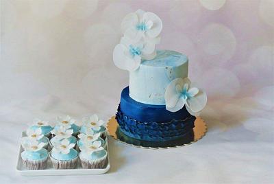 Blue orchids - Cake by Klara Liba