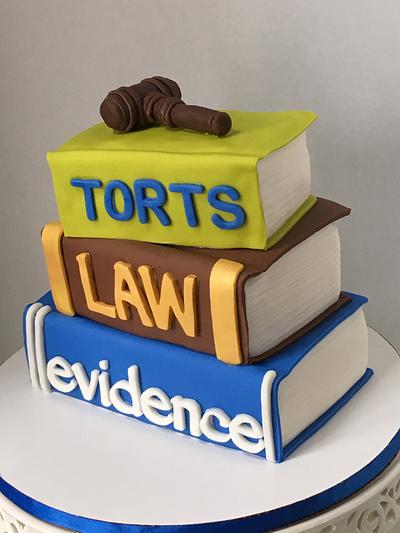 Stacked Law Books - Cake by Sheri C.