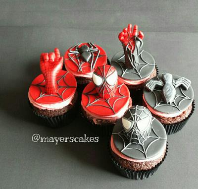 Spiderman cupcakes - Cake by Mayer Rosales | mayer's cakes