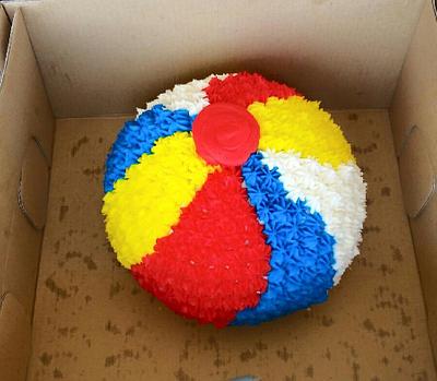 beach ball smash - Cake by Julia Dixon