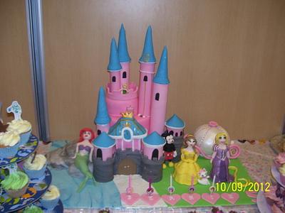 disney princess castle cake - Cake by nikki scott