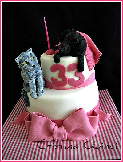 Dog & Cat cake - Cake by Cristina Quinci