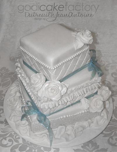Vintage Square wedding - Cake by Dutreuilh Jean-Antoine