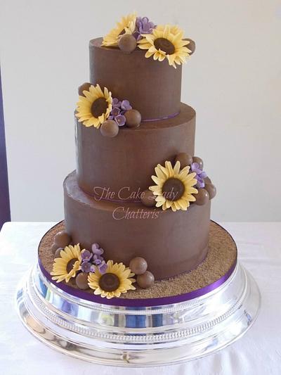 Sunflowers and Ganache - Cake by TheCakeLady