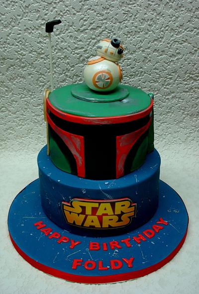 Star Wars - BB8 & Boba Fett - Cake by Alison Inglis