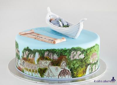 Elvish cake - Rivendel and Lothlorien - Cake by Catcakes