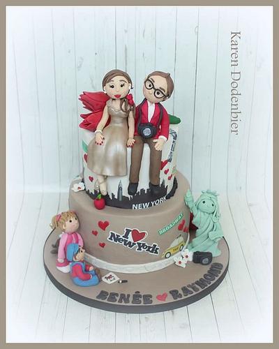 Small personalised wedding cake. - Cake by Karen Dodenbier