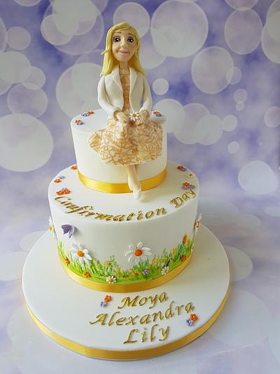 Flower Confirmation cake - Cake by Jenny Dowd