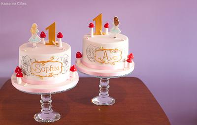 Alice themed twin birthday cakes - Cake by Kasserina Cakes