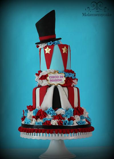 Circus and ruffles cake!! - Cake by Eva Salazar 