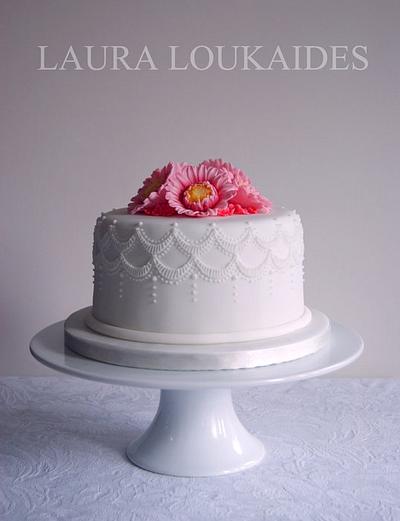 Pink Daisy Cake - Cake by Laura Loukaides