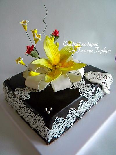Flowers, gift - Cake by Galinasweet