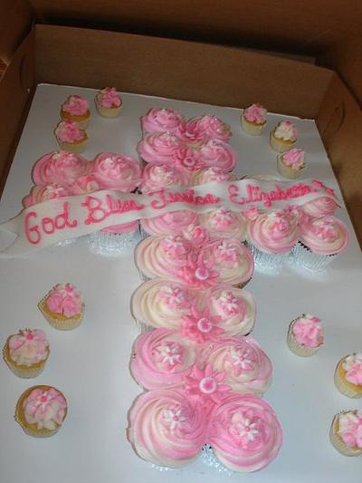 Cupcake Cross Pullaway Cake - Cake by Karen Hearty