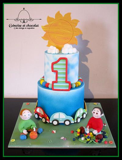 First birthday cake (vehicles) - Cake by Génoise et chocolat