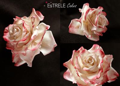 Roses and Pearls for a baptism - Cake by Estrele Cakes 