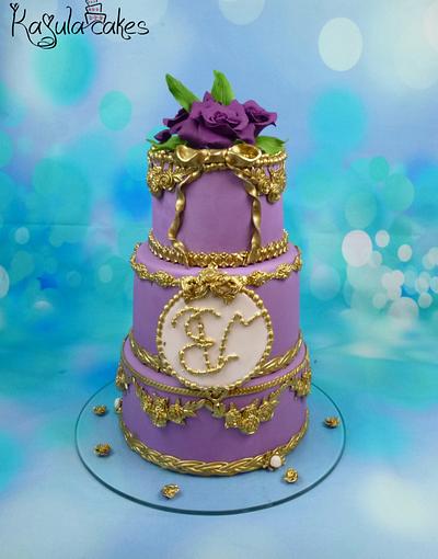 Gold  weddind cakes  - Cake by Kajulacakeslbc